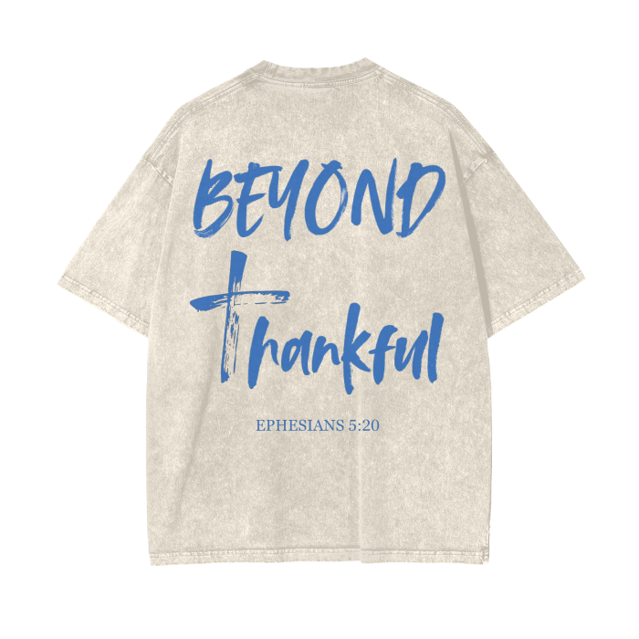 Beyond Thankful Blue Acid Wash Oversize T-Shirt
