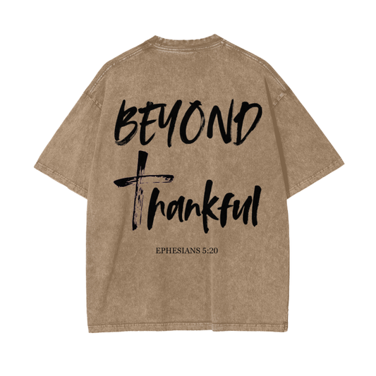 Beyond Thankful Acid Wash Oversize T-Shirt