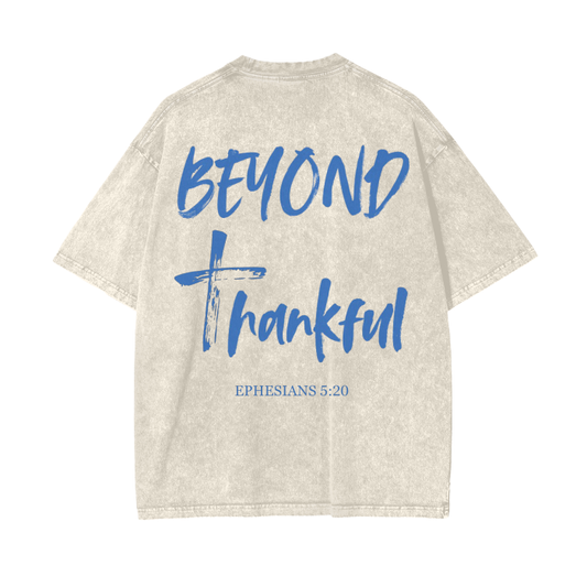 Beyond Thankful Blue Acid Wash Oversize T-Shirt